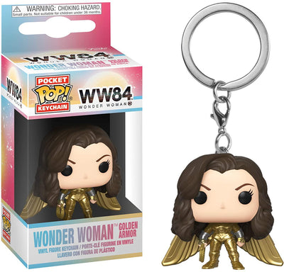 Pocket Pop Wonder Woman WW84 Wonder Woman Golden Armor No Helmet Vinyl Figure Key Chain