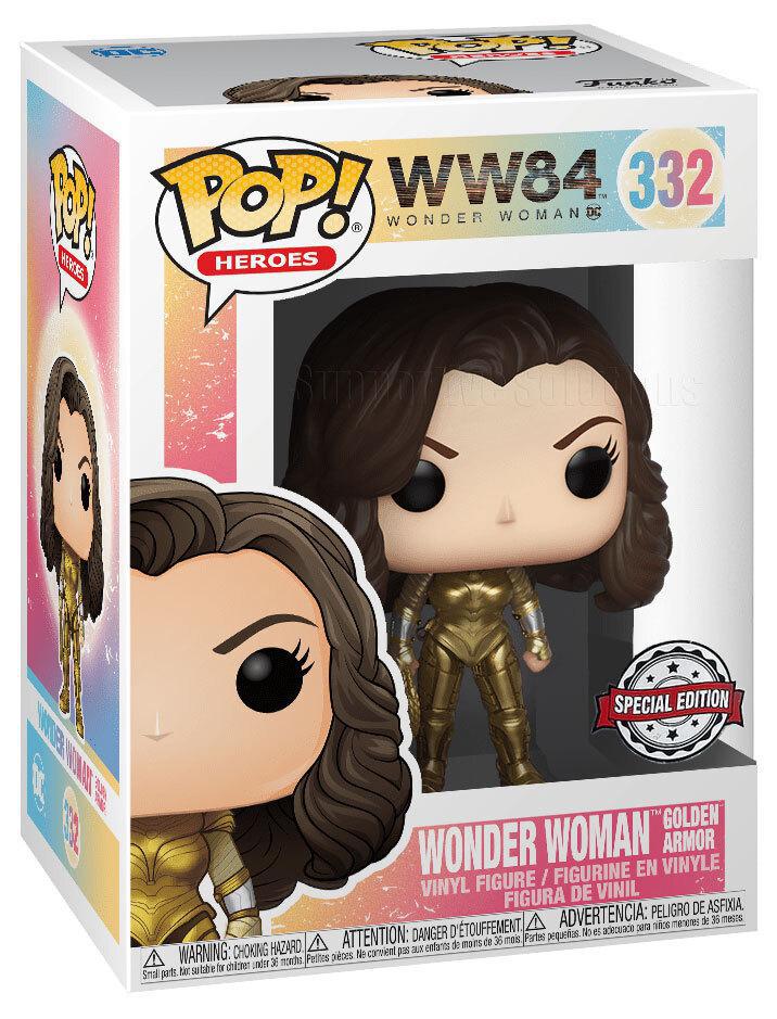 Pop Wonder Woman WW84 Wonder Woman with Golden Armor Metallic Vinyl Figure Special Edition