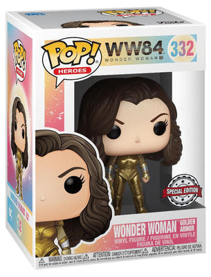 Pop Wonder Woman WW84 Wonder Woman with Golden Armor Metallic Vinyl Figure Special Edition