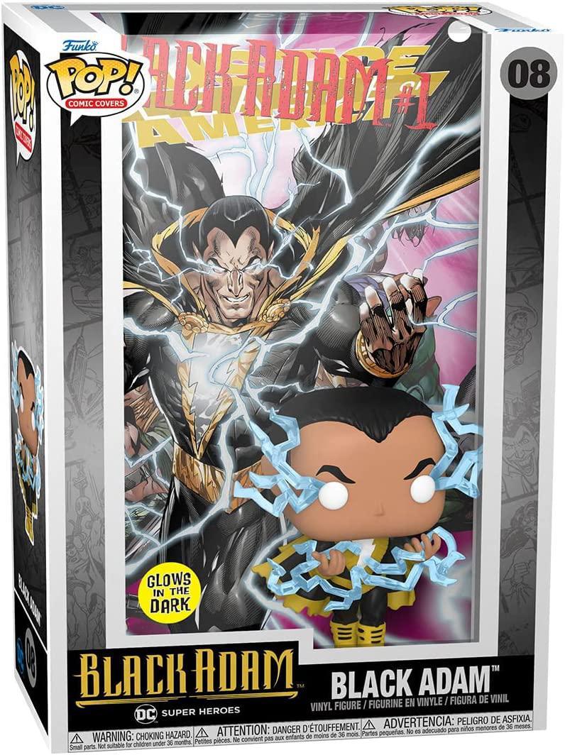 Pop Comic Cover DC Comics Black Adam Glow in the Dark Vinyl Figure