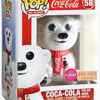 Pop Coca-Cola Polar Bear Flocked Vinyl Figure Box Lunch Exclusive