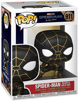 Pop Marvel Spider-Man No Way Home Spider-Man Black & Gold Suit Vinyl Figure #911