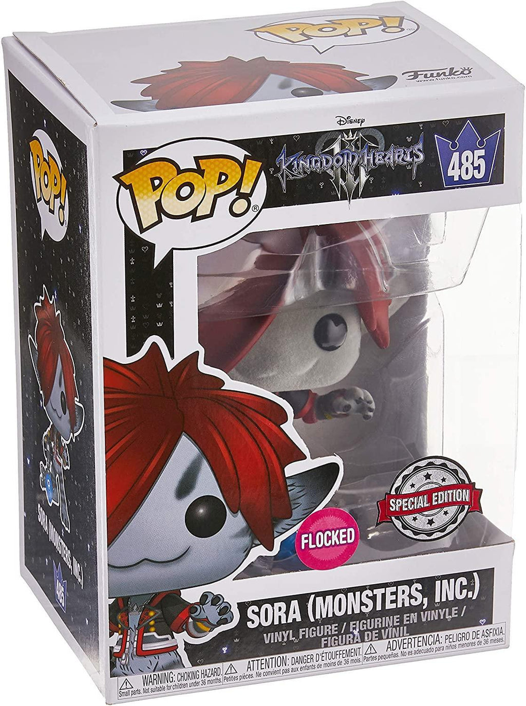 Pop Kingdom Hearts Sora Monsters, Inc. Flocked Vinyl Figure Box Lunch Exclusive #485