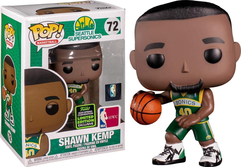 Pop NBA Seattle Supersonics Shawn Kemp Vinyl Figure 2020 Spring Convention Exclusive #72