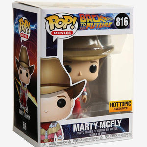 Pop Back to the Future Marty McFly Cowboy Outfit Vinyl Figure Hot Topic Exclusive