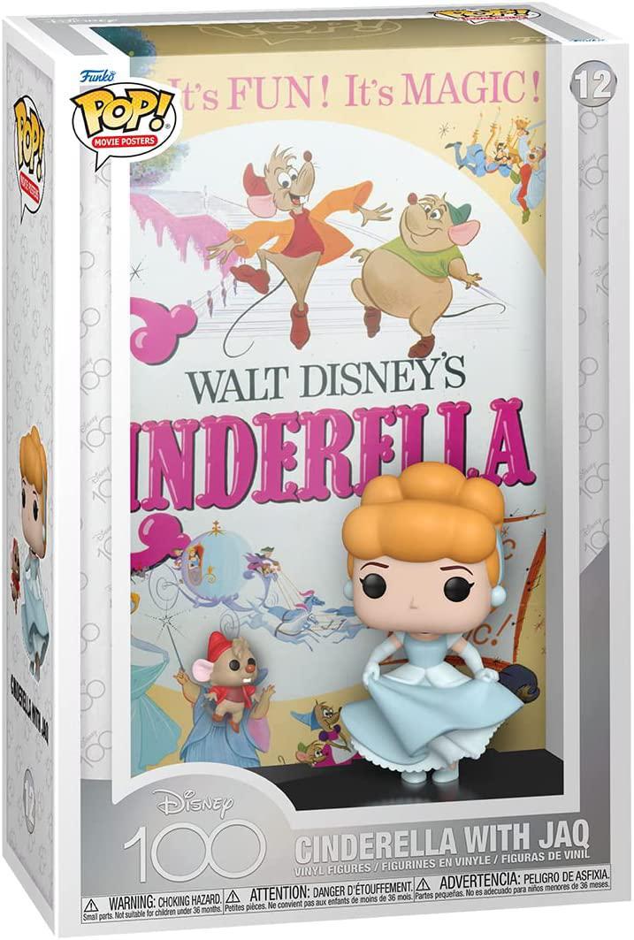 Pop Movie Poster Disney 100 Cinderella Cinderella with Jaq Vinyl Figure