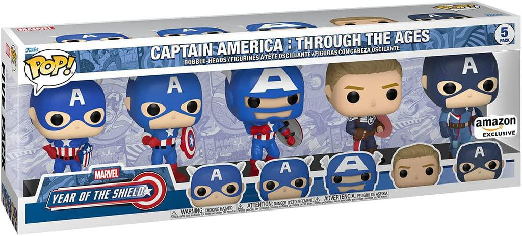 Pop Marvel Year of the Shield Captain America Through the Ages Vinyl Figure 5-Pack Special Edition