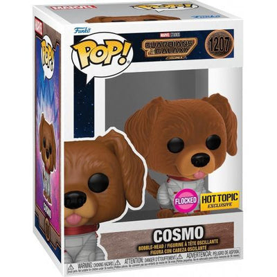 Pop Marvel Guardians of the Galaxy Vol. 3 Cosmo Flocked Vinyl Figure Hot Topic Exclusive #1207