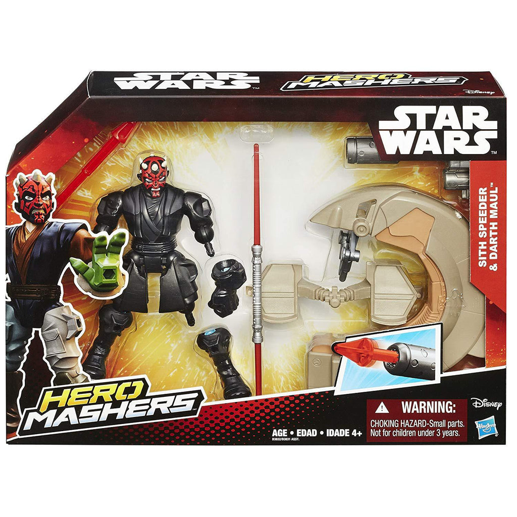 Star Wars Hero Mashers Sith Speeder & Darth Maul Figure