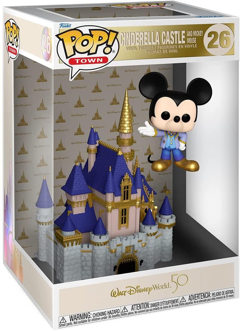 Pop Town Walt Disney World 50th Cinderella Castle with Mickey Mouse Vinyl Figure #26
