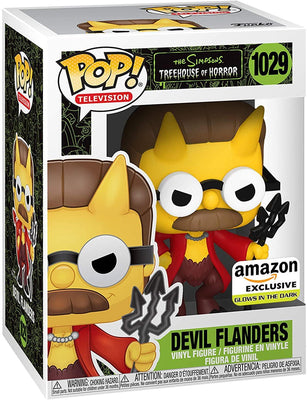 Pop Simpsons Treehouse of Horror Devil Flanders Glow in the Dark Vinyl Figure Special Edition #1029