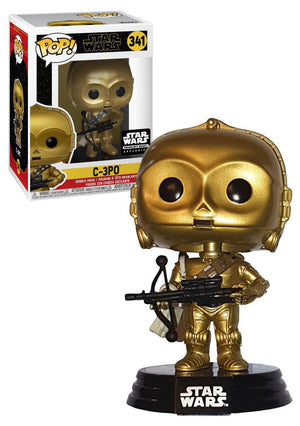 Pop Star Wars Rise of the Skywalker C-3PO Vinyl Figure Star Wars Smuggler's Bounty Exclusive