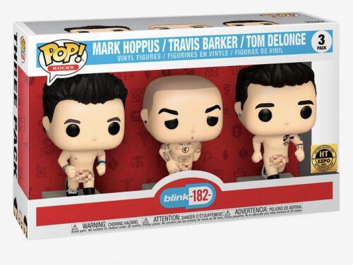 Pop Blink 182 Mark Hoppus, Travis Barker & Tom Delonge Vinyl Figure 3-Pack Hot Topic Expo Exclusive