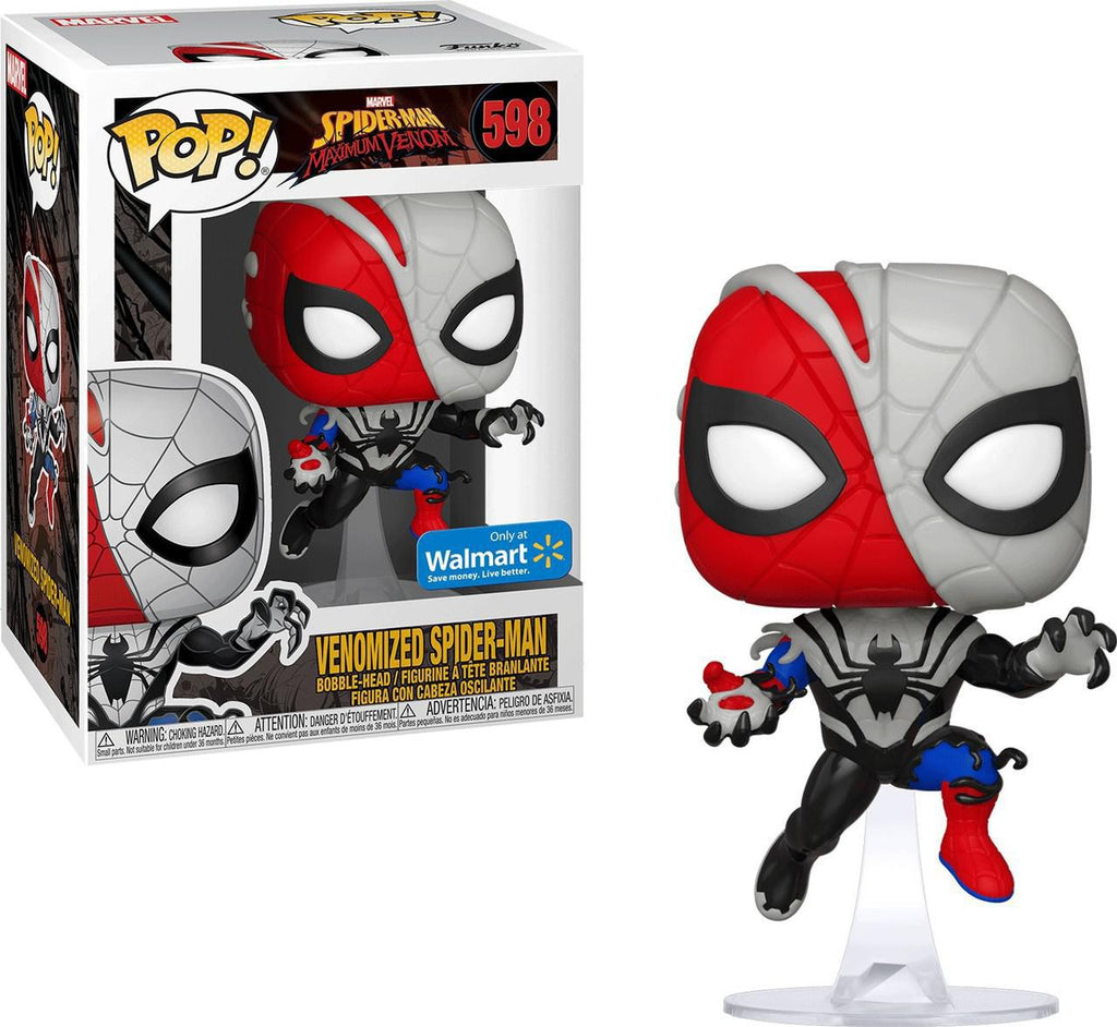 Pop Marvel Spider-Man Venom Venomized Spider-Man Vinyl Figure Walmart Exclusive