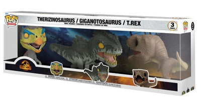 Pop Jurassic World Therizinosaurus Gianotosaurus T.Rex Vinyl Figures 3-Pack DDA Exclusive