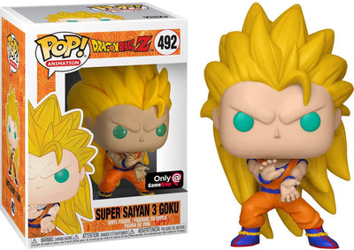 Pop Dragon Ball Z Super Saiyan 3 Goku Vinyl Figure GameStop Exclusive #492