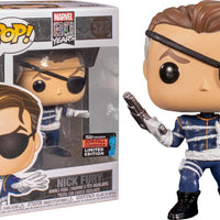 Pop Marvel 80 Years Classic Nick Fury Vinyl Figure NYCC Shared Sticker Exclusive
