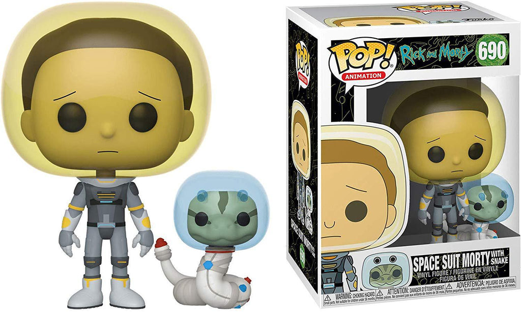 Pop Rick & Morty Space Suit Morty with Snake Vinyl Figure