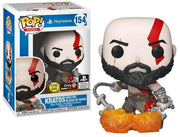 Pop God of War Kratos with The Blades of Chaos Glow in the Dark Vinyl Figure GameStop Exclusive
