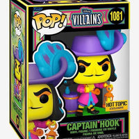 Pop Black Light Disney Villains Captain Hook Vinyl Figure Hot Topic Exclusive