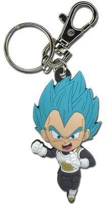 Dragon Ball Super SD Super Saiyan Vegeta Attack Blue Key Chain