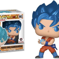 Pop Dragon Ball Super SSGSS Goku Kamehameha Metallic Vinyl Figure Exclusive #563