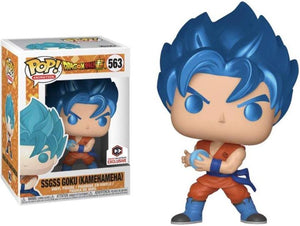 Pop Dragon Ball Super SSGSS Goku Kamehameha Metallic Vinyl Figure Exclusive #563