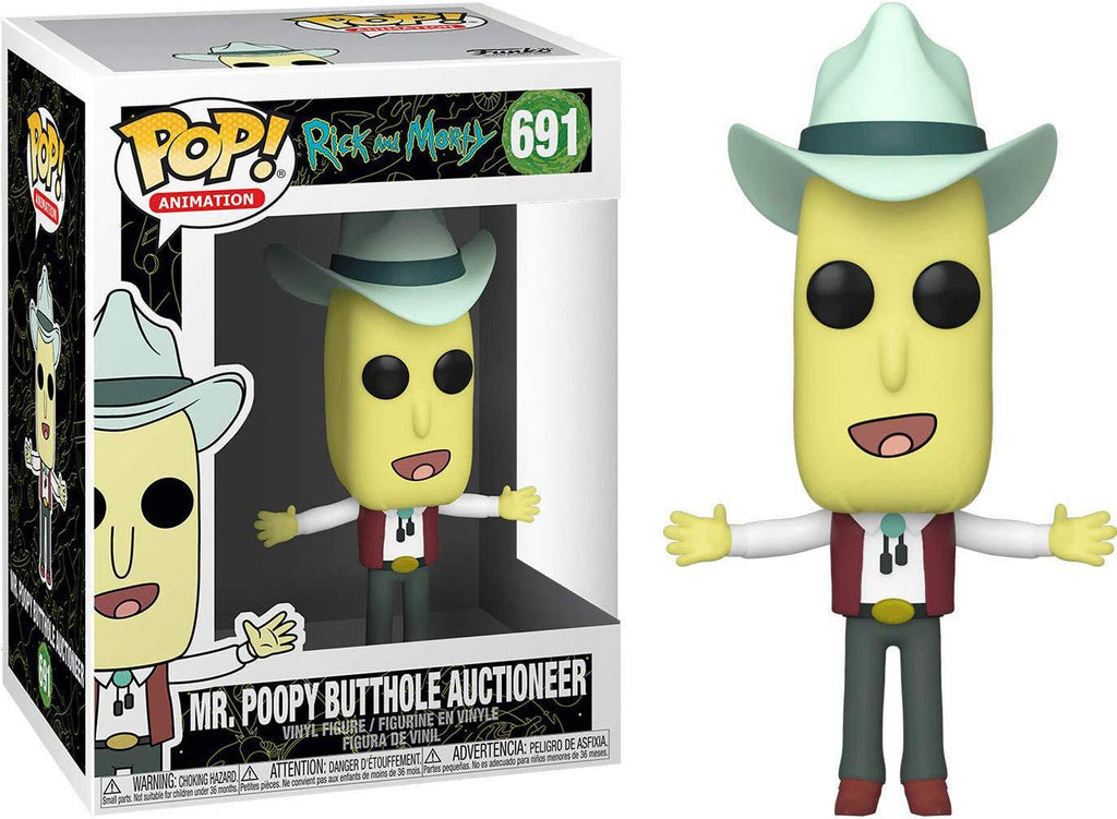 Pop Rick & Morty Mr. Poopy Butthole Auctioneer Vinyl Figure