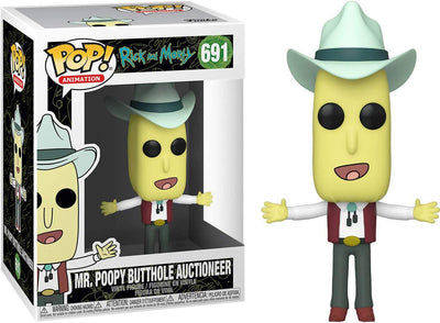 Pop Rick & Morty Mr. Poopy Butthole Auctioneer Vinyl Figure