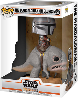 Pop Star Wars Mandalorian Mandalorian on Blurrg Deluxe Vinyl Figure