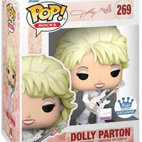 Pop Dolly Parton Dolly Parton in White Pantsuit Funko Shop Exclusive