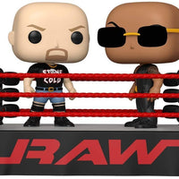 Pop Moment: WWE the Rock vs Stone Cold in Wrestling Ring Vinyl Figure