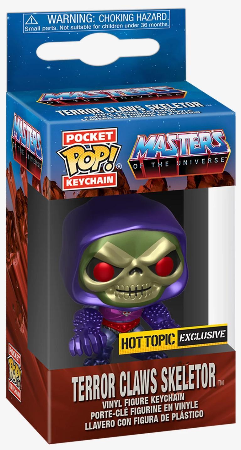 Pocket Pop Masters of the Universe Terror Claws Skeletor Metallic Key Chain Hot Topic Exclusive