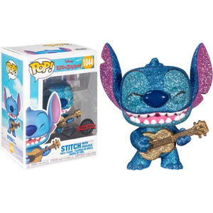 Pop Lilo & Stitch Stitch with Ukulele Diamond Glitter Vinyl Figure Special Edition #1044