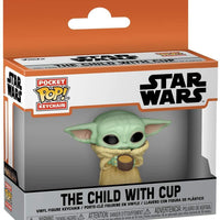 Pocket Pop Star Wars Mandalorian the Child with Cup Vinyl Key Chain