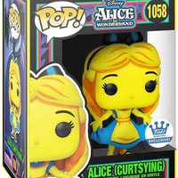 Pop Black Light Alice in Wonderland Alice Curtsying Vinyl Figure Funko Shop Exclusive