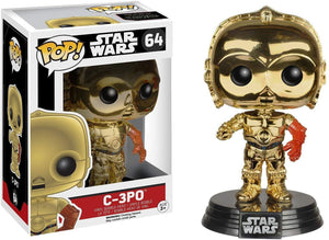 Pop Star Wars C-3PO Chrome Vinyl Figure Exclusive