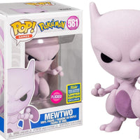 Pop Pokemon Flocked Mewtwo Vinyl Figure 2020 Summer Convention Exclusive