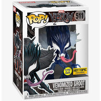 Pop Marvel Venom Venomized Groot Glow in the Dark Vinyl Figure Hot Topic Exclusive