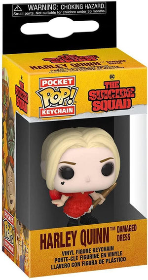 Pocket Pop Suicide Squad Harley Quinn Damaged Dress  Vinyl Keychain