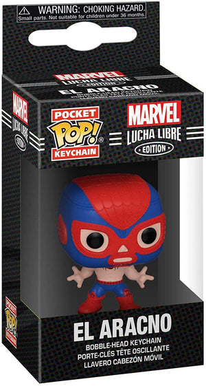 Pocket Pop Marvel Lucha Libre El Aracno Spider-Man Vinyl Key Chain