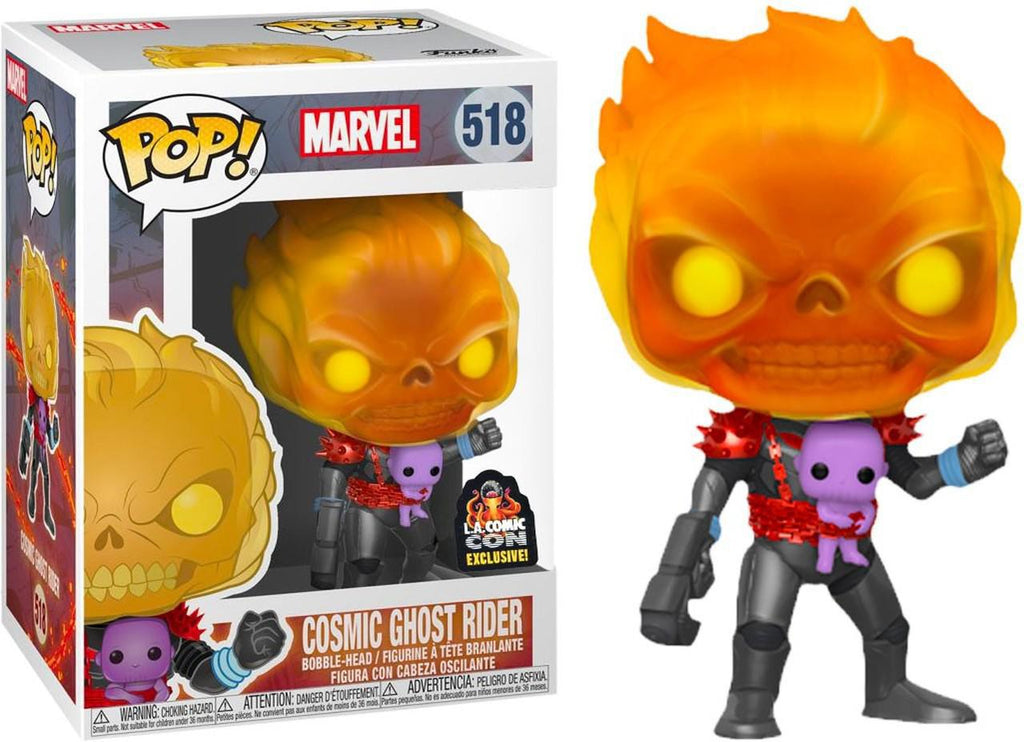 Pop Marvel Cosmic Ghost Rider with Baby Thanos Vinyl Figure LA Comic Con Exclusive