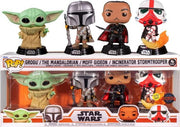 Pop Mandalorian Grogu / Mandalorian / Moff Gideon / Incinerator Stormtrooper Glow in the Dark Vinyl Figure 4-Pack Special Edition