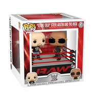 Pop Moment: WWE the Rock vs Stone Cold in Wrestling Ring Vinyl Figure