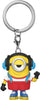 Pocket Pop Minions Rise of Gru Roller Skating Stuart Vinyl Figure Key Chain