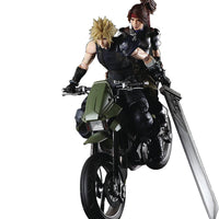 Play Arts Kai Final Fantasy VII Remake Intergrade Cloud Strife, Jessie and Motorcycle Action Figure
