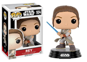 Pop Star Wars Force Awakens Rey with Lightsaber Vinyl Figure