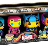 Pop Black Light Marvel Captain America / Iron Man / Thor / Doctor Strange Vinyl Figure 4-Pack Special Edition