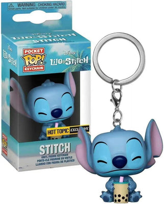 Pocket Pop Disney Lilo & Stitch Stitch with Boba Vinyl Keychain