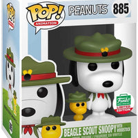 Pop Peanuts Beagle Scout Snoopy with Woodstock Vinyl Figure Funko Shop Exclusive